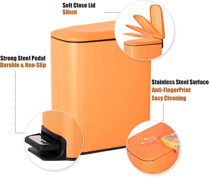 Cesun Small Bathroom Trash Can - Image 3