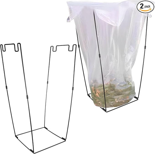 2 Pack Metal Trash Bag Holder, Garden Garbage Bag Holder by Unknown