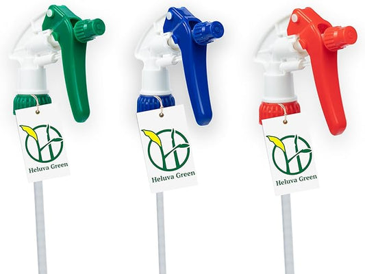 Heluva Green Spray Bottle Nozzle Replacement, Bottle Tops Only by HeluvaGreen