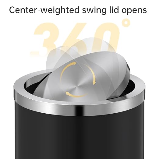 Mbillion Small Trash Can with Swing Lid 2.4 Gallons/9 Liter, Mini Trash Can - Image 4