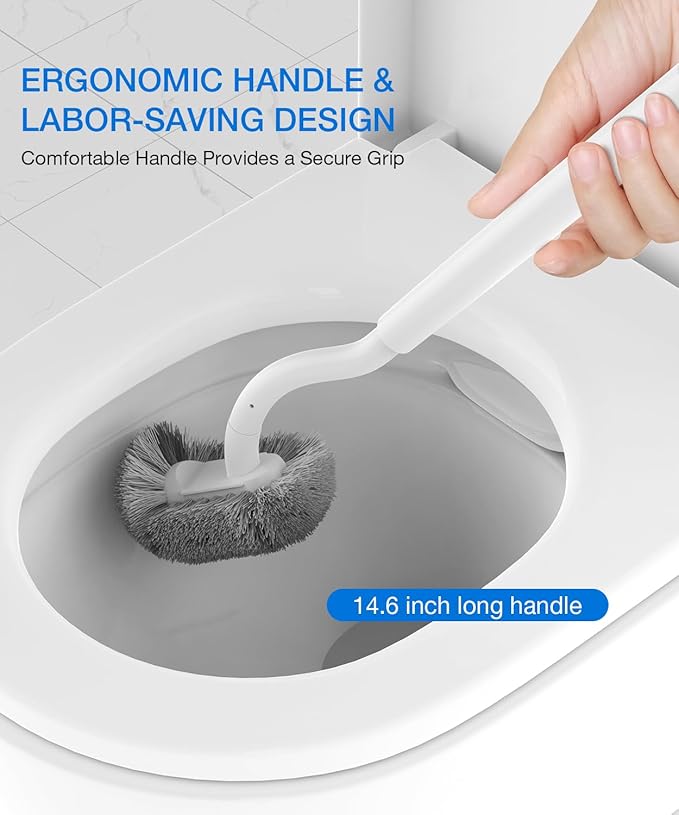 Toilet Bowl Brush and Holder, OSCIOSS Toilet Brush Set - Image 5