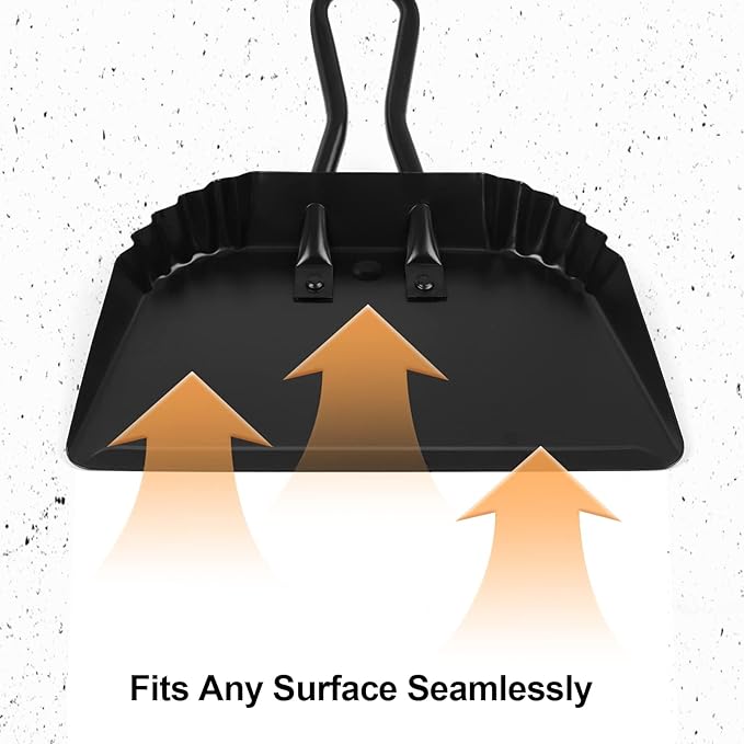 Dust Pan and Brush Set-Handheld Angled DustPan and Hand Broom Set, Large dust - Image 4