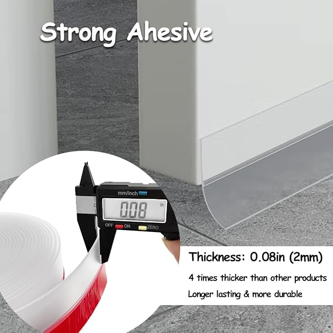 Silicone Weather Stripping, Door Draft Stopper Window Seal Strip - Image 3