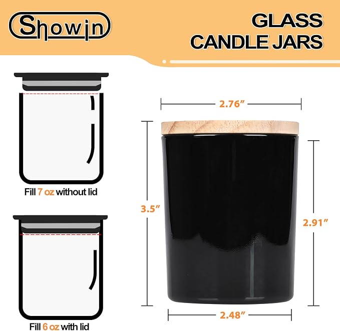 Thick Candle Jars for Making Candles 12 Pcs, 7 OZ Empty Jars - Image 2
