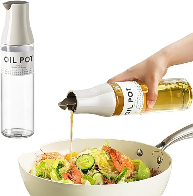 Olive Oil Dispenser Bottle, Auto Flip Non-Drip Design, Leak Proof Soy Sauce & by JANSSE