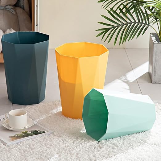 Small Trash Can 2 Pack Bathroom Garbage Can 2.6 Gallon Waste Basket - Image 2