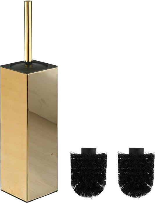 BGL Square Toilet Brush with Holder, Stainless Steel Rubber Painted Toilet Bowl - Image 2