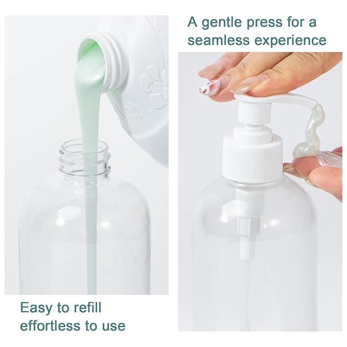 Yebeauty Soap Dispenser, 4 Pack 13.5oz/400ml Empty Refillable Pump Bottle - Image 6