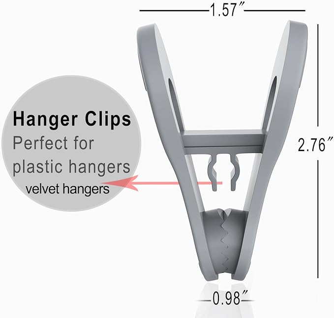 Grey Hanger Clips 50 PCS - Image 4