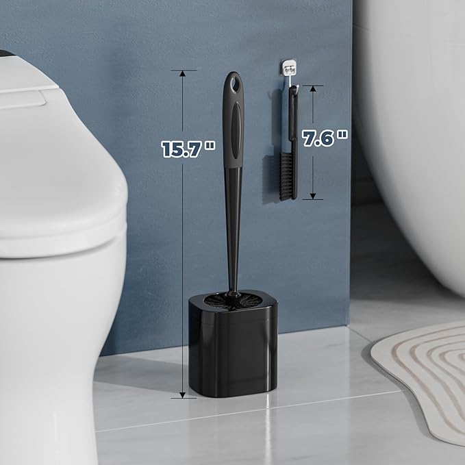 Toilet Brush, 4 Pack Toilet Brush and Holder Set Bathroom Accessories, Toilet - Image 6