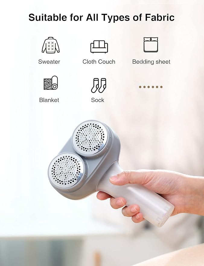 VASSON Fabric Shaver, Electric Lint Remover, Rechargeable Lint Shaver, Sweater - Image 6