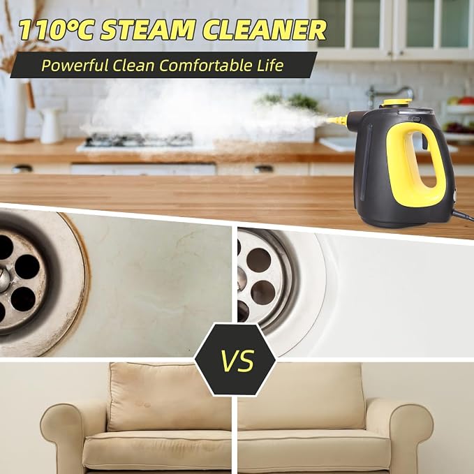 Handheld Steam Cleaner with 9 pcs Accessories Multi Surface Steam Cleaner - Image 3
