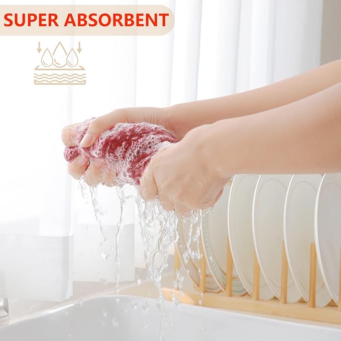 Homaxy 100% Cotton Waffle Weave Kitchen Dish Towels, Ultra Soft Absorbent Quick - Image 3