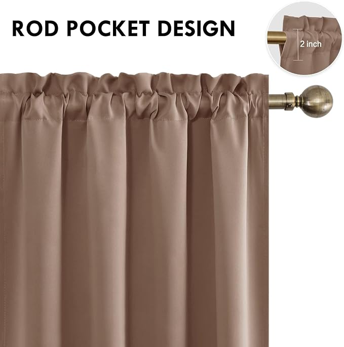DWCN Blackout Curtains for Living Room Thermal Insulated, Energy Saving & Noise - Image 4