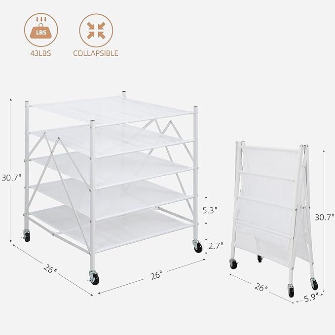 STORAGE MANIAC Sweater Drying Rack, Mesh Clothes Drying Rack, Stackable Laundry - Image 3