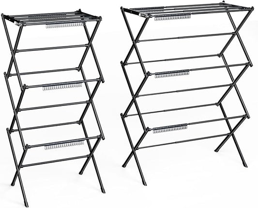 3 Tier Clothes Drying Rack, Foldable & Portable Clothing Drying Rack, by Rbitroise