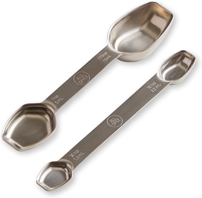 AllSpice Stainless Steel Double Sided Measuring Spoon Set - Image 7