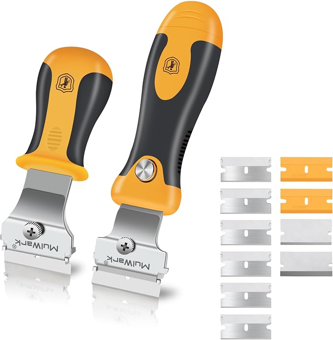 MulWark Razor Blade Scraper | 2 Handles Razor Scraper Set by MULWARK