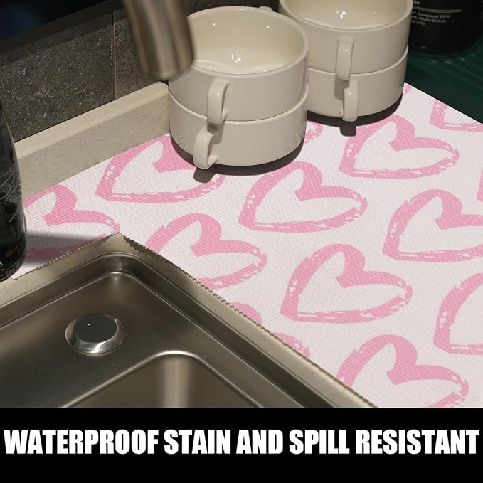 Pink Heart Drawer Liner for Cabinets, Shelf Liner Non-Adhesive and Strong - Image 7