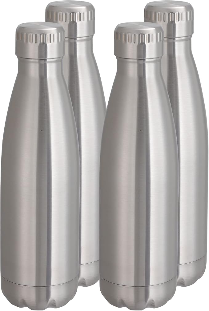 VEGOND 17oz Stainless Steel Water Bottles Bulk, Reusable Metal Sports Water by VEGOND
