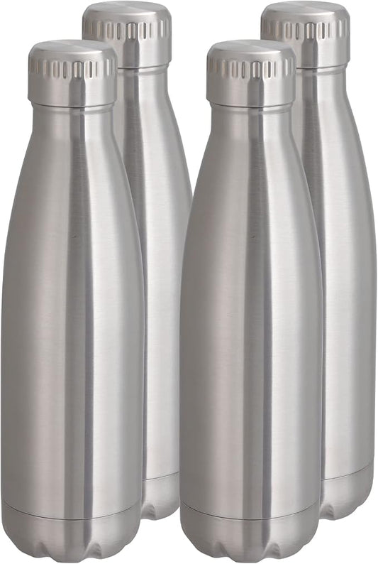 VEGOND 17oz Stainless Steel Water Bottles Bulk, Reusable Metal Sports Water by VEGOND