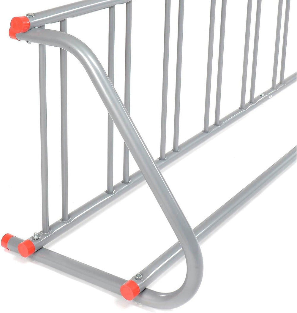 Global Industrial 111" L Single-Sided Grid Bike Rack, 9-Bike Capacity, Gray