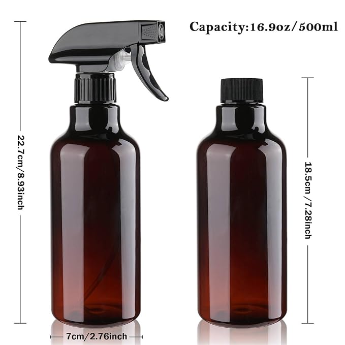 Plastic Spray Bottles Empty Spray Bottle 16.9oz/500ml 2 Pack Heavy Duty - Image 5