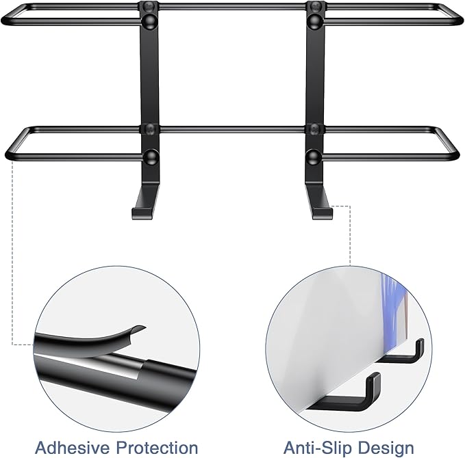 2 Pack Glove Box Dispenser Wall Mount: Black Glove Holder Organizer - Image 6