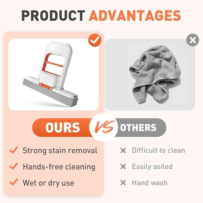 Mini Foldable Desktop Mop, Wet and Dry Portable Cleaning Sponge Mop, Self - Image 5