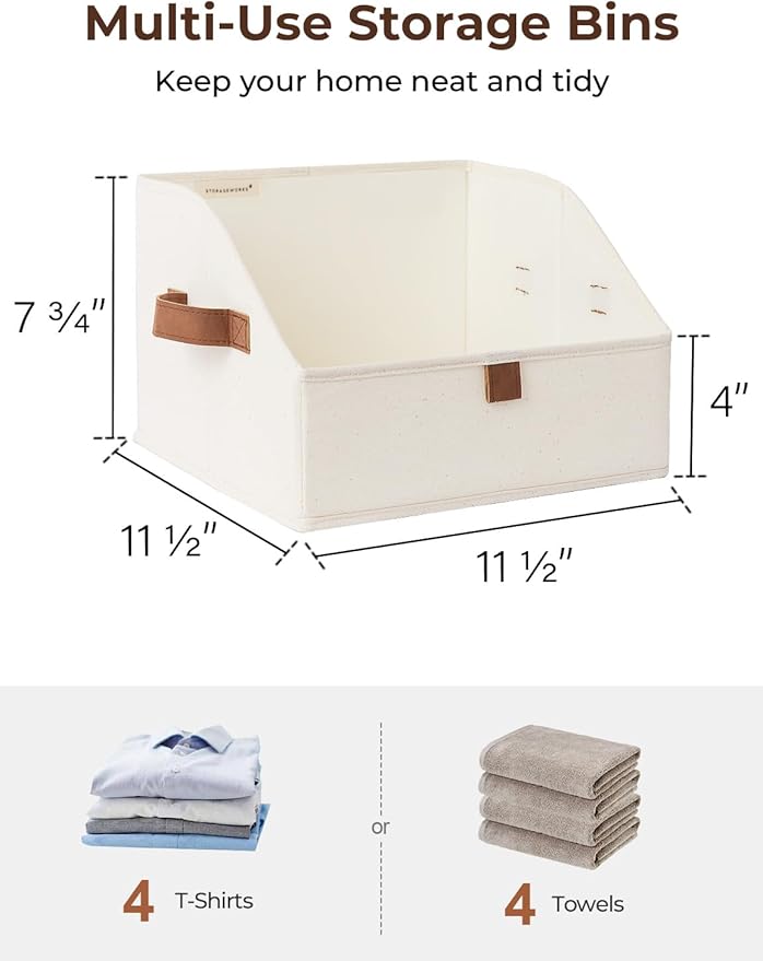 StorageWorks Closet Storage Bins, Trapezoid Organizer Box - Image 2