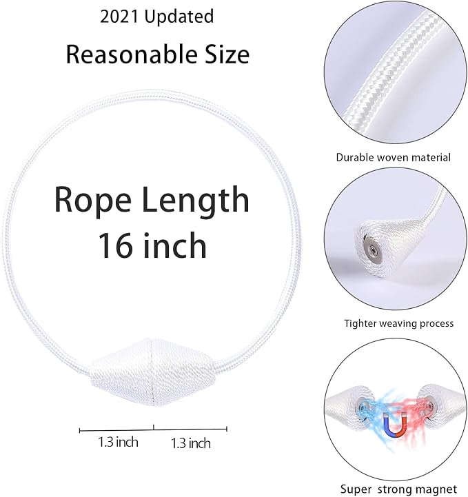 2 PCS Magnetic Curtain Tiebacks, European Style Convenient Drape Tie Backs - Image 3