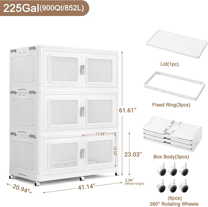 BROVIEW 900 Qt Stackable Storage Bin - Image 2