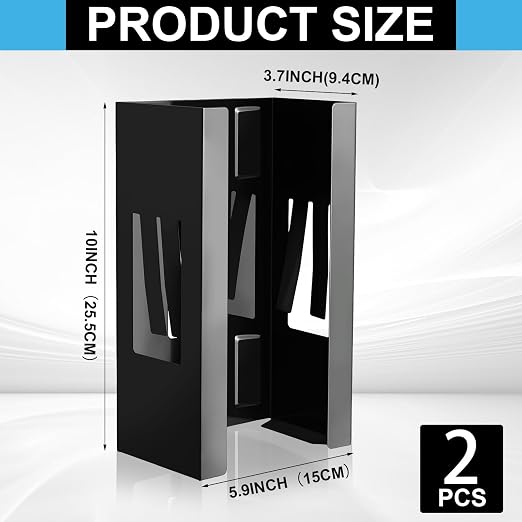 Lounsweer 2 Pcs Magnetic Glove Dispenser Holders Wall Mount Boxes of Gloves - Image 2
