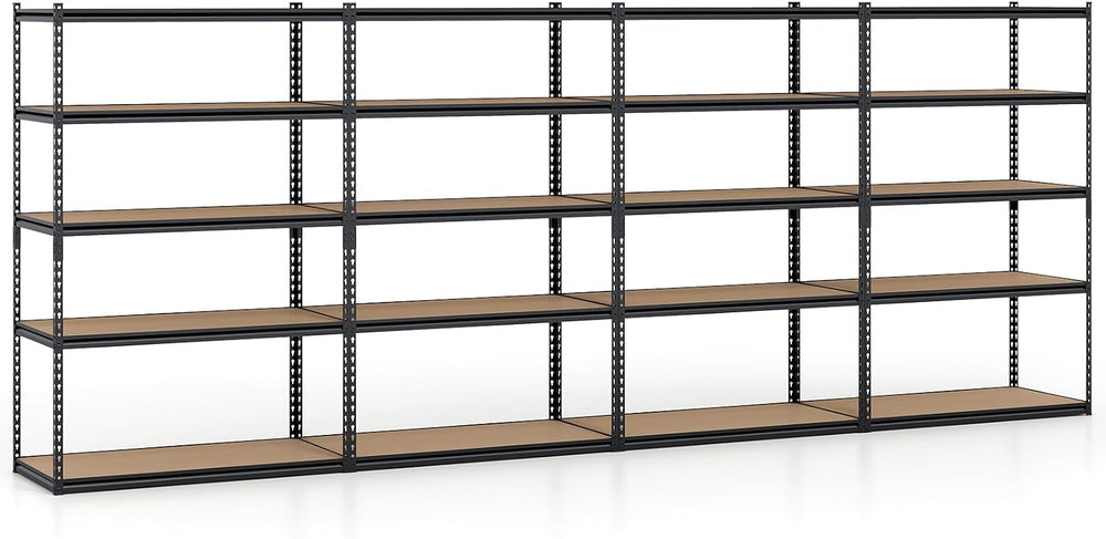 GIANTEX 5-Tier Metal Storage Shelves, Heavy Duty Garage Shelving Units w/Adju...