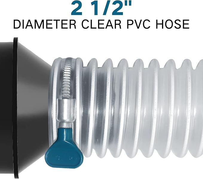 Heavy PVC Dust Collection Hose 2 1/2" x 20', Puncture Resistant PVC Dust - Image 6