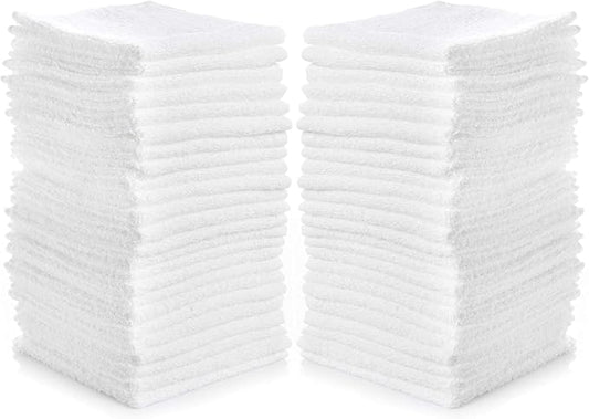 Simpli-Magic Cotton Washcloths White, 40 Pack, Size: 12”x12” by SIMPLI-MAGIC