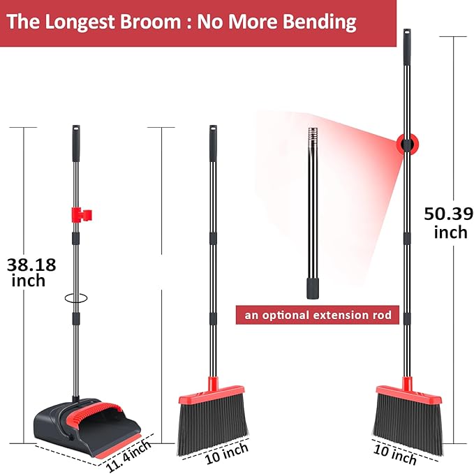 kelamayi Upgrade Broom and Dustpan Set, Broom - Image 2