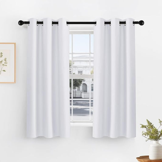 PONY DANCE Black Out Curtains for Bedroom 54 inch Length 2 Panels Set, Thermal by PONYDANCE