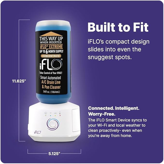 iFLO® Smart A/C Drain Line Cleaner and Drain Pan Cleaner Cartridge Concentrate - Image 6