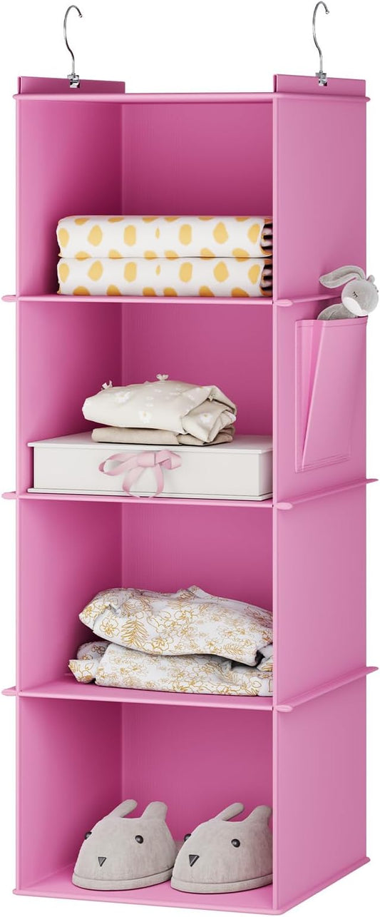 YOUDENOVA Hanging Closet Organizer, 4-Shelf Closet Hanging Storage Shelves by YOUDENOVA
