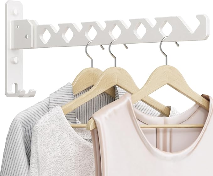 Wall Mounted Clothes Drying Rack, Wall Clothes Hanger Foldable, Laundry Hanger by Dancrul