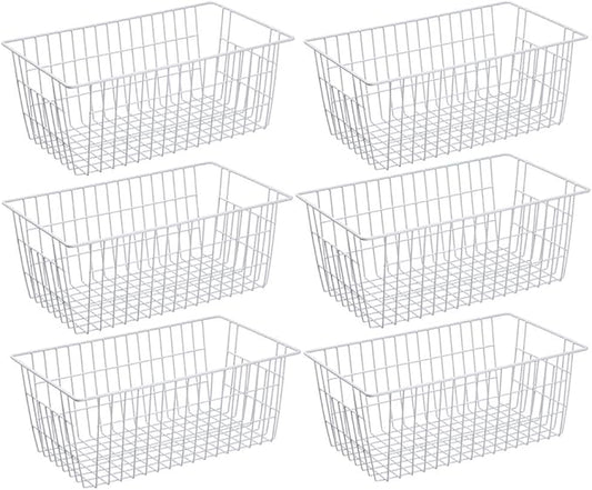 SANNO Wire Metal Baskets Freezer Baskets Farmhouse Organizer Storage Bins Large by SANNO