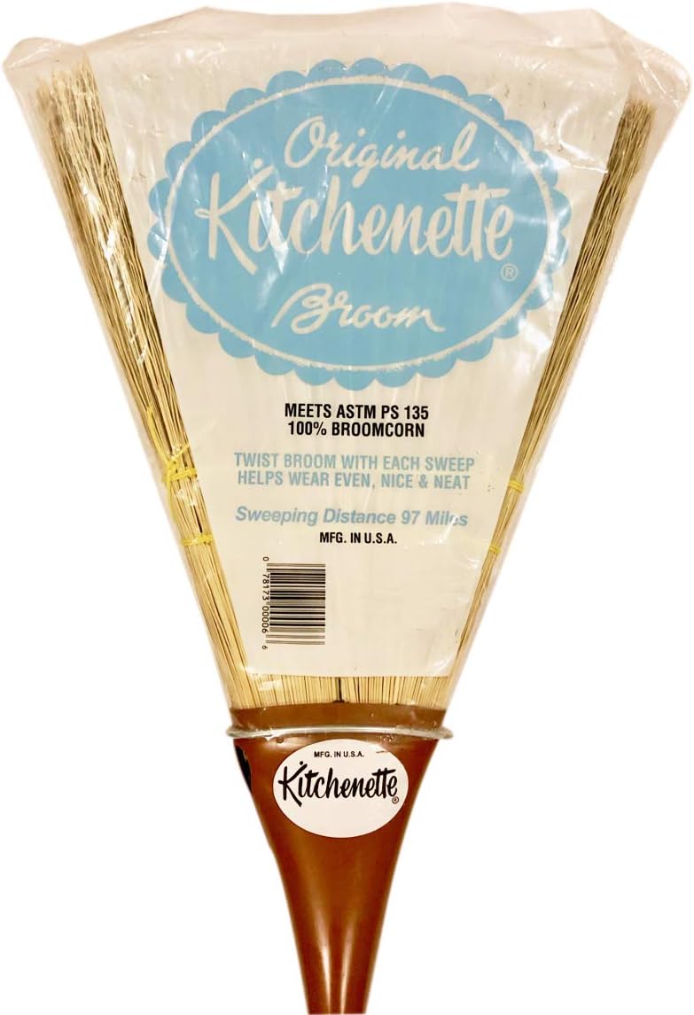 The Original Kitchenette Broom - CASE of 6 Lightweight Brooms - Made in America with Broomcorn