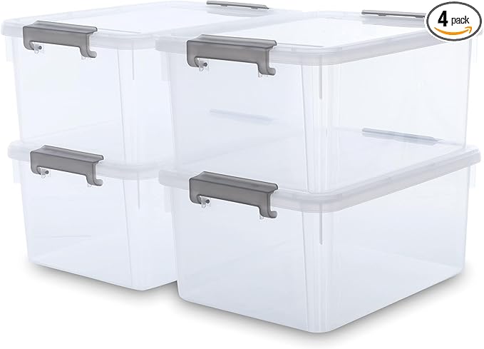 Citylife 17 QT Plastic Storage Bins by CitylifeHomeOrganization