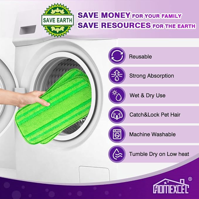 HOMEXCEL Microfiber Mop Pads Compatible - Image 6