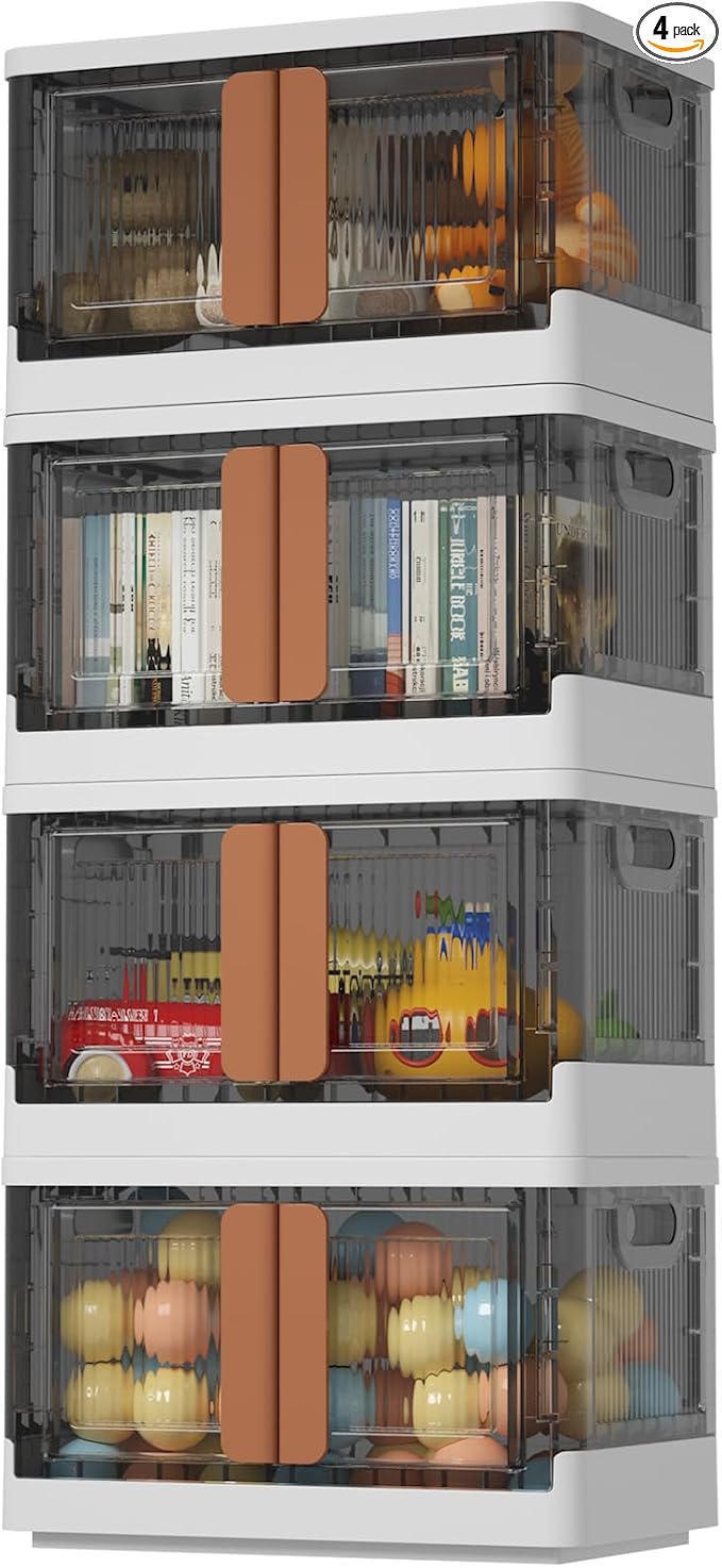 HAIXIN Plastic Storage Containers, Stackable Closet Organizers and Storage by HAIXIN