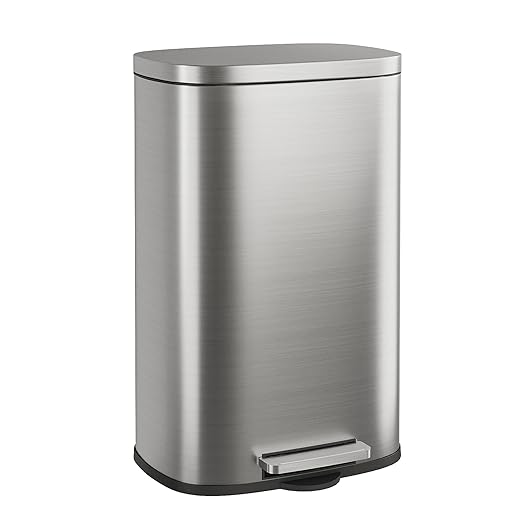 WLIVE 13 Gallon Stainless Steel Trash Can by WLIVE