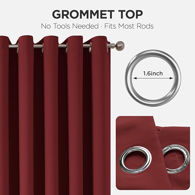Joydeco Blackout Door Curtain for Doorway Privacy 78 Inches Long, Grommet - Image 9