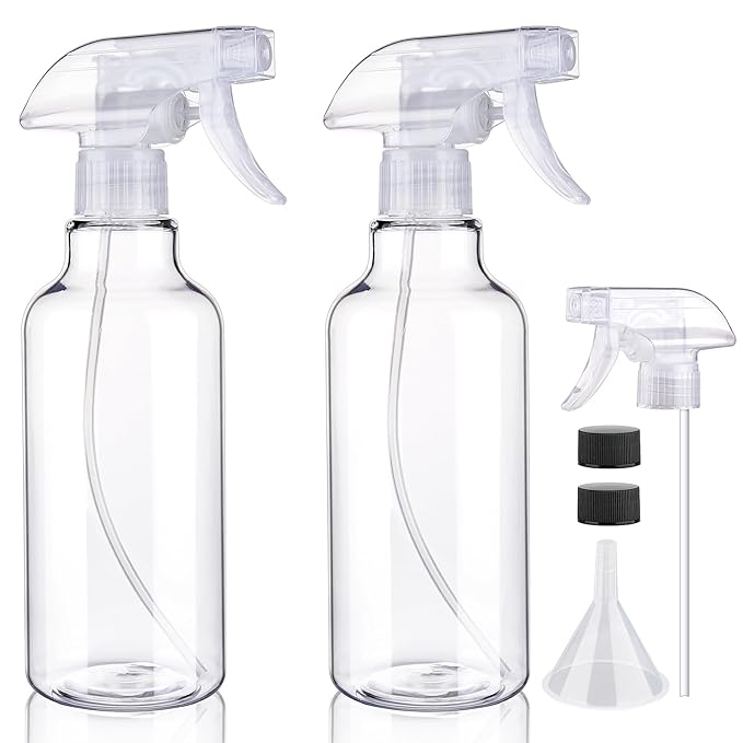 Plastic Spray Bottles Empty Spray Bottle 16.9oz/500ml 2 Pack Heavy Duty by Hethyo