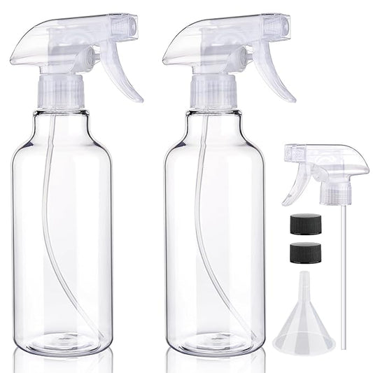 Plastic Spray Bottles Empty Spray Bottle 16.9oz/500ml 2 Pack Heavy Duty by Hethyo